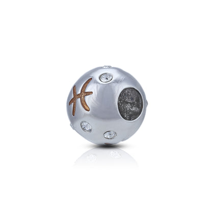 925 Sterling Silver Pisces Tranquil Tides Charm  Pendant for Women
