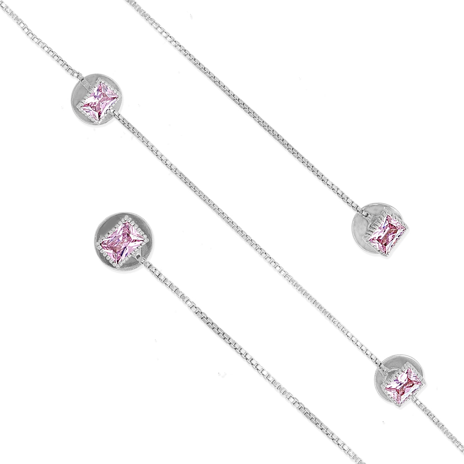 925 Sterling Silver Rosy Ribbon Diamond Coat pin for Men