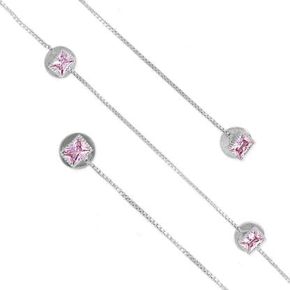 925 Sterling Silver Rosy Ribbon Diamond Coat pin for Men