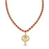 925 Sterling Silver Ruby Oval Path Pendant Necklace for Women