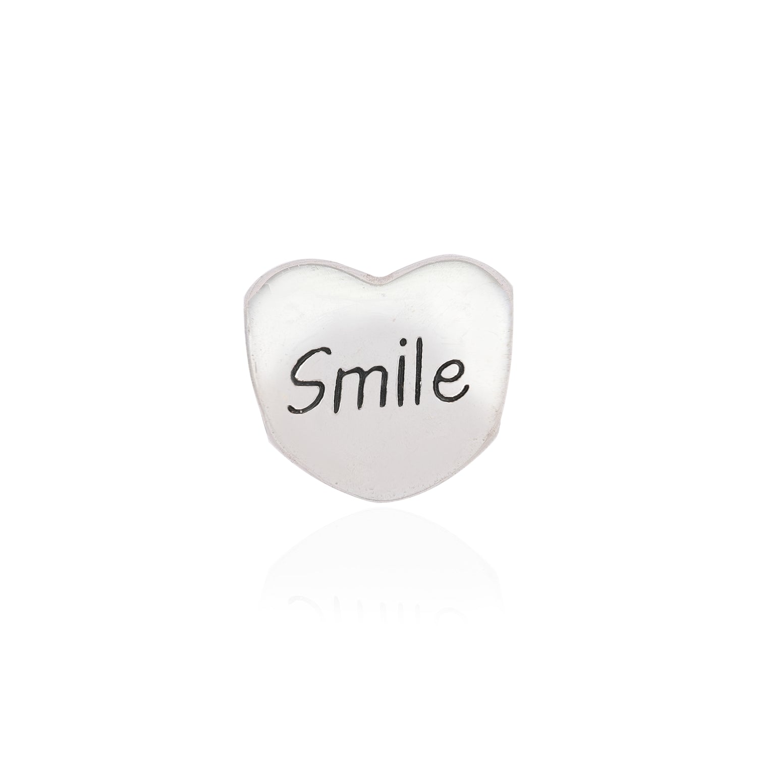 925 Sterling Silver Smiley Soul Heart Charm Pendant for Women