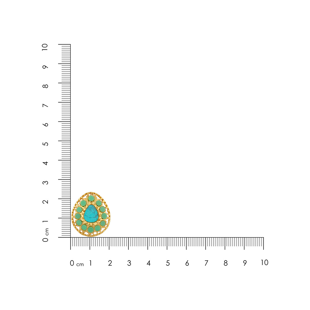 925 Sterling Silver Timeless Pear Turquoise Cluster Earrings for Women