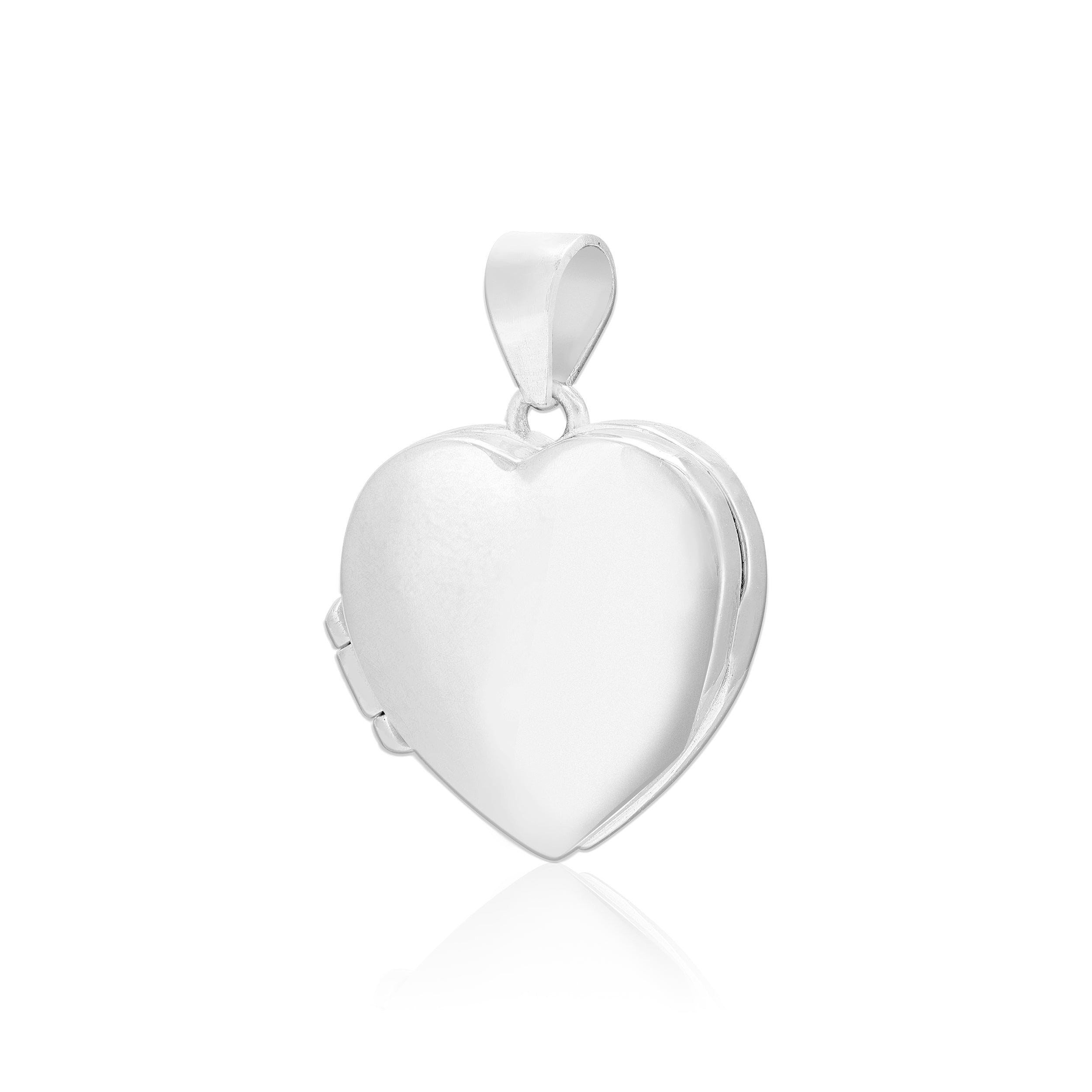 925 Sterling Silver LoveVault  Heart Rhodium Plated Pendant for Women