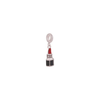 925 Sterling Silver Matte red lipstick Pendant