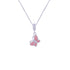 925 Sterling Silver Peach Wings Rhodium Plated Pendant For Kids
