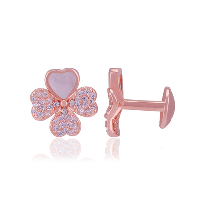 925 Sterling Silver Quartet Heart Petals Earrings For Women