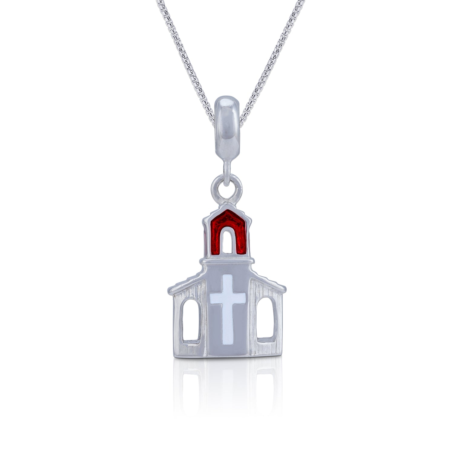 925 Sterling Silver Divine Cross Cathedral Charm Pendant for Women