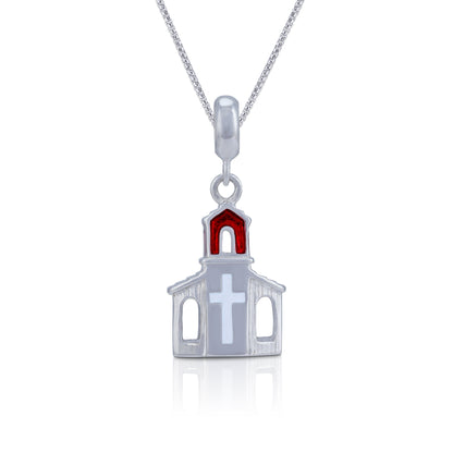 925 Sterling Silver Divine Cross Cathedral Charm Pendant for Women
