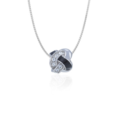 925 Sterling Silver Enchanted Ebony Knot Charm Pendant for Women