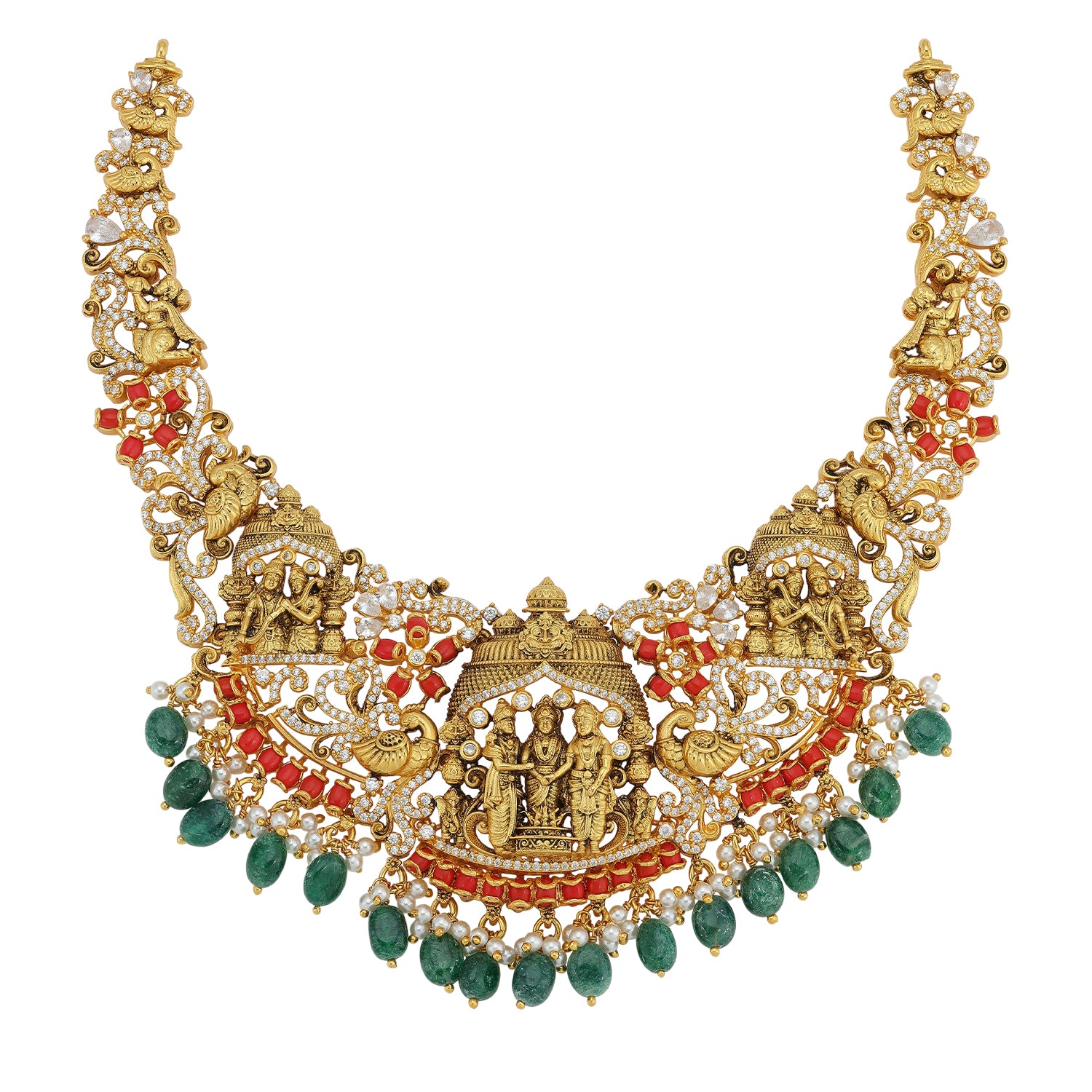 925 Sterling Silver Mandapam Divine Necklace for Women