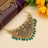 925 Sterling Silver 925 Sterling Silver Ornate Emerald Crown Necklace for Women