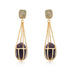 925 Sterling Silver Amethyst Fluorist Drop Earring