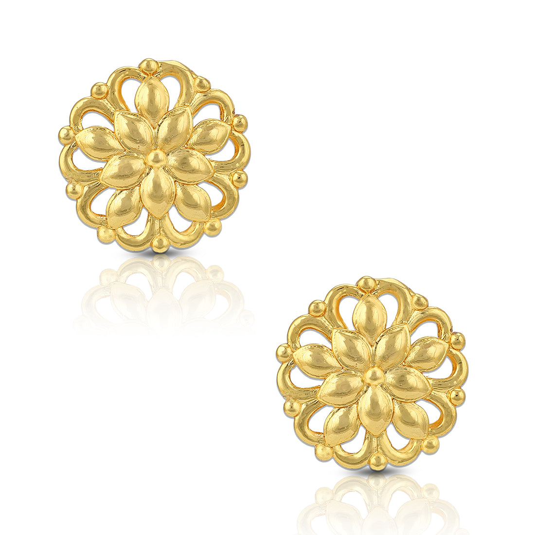 925 Sterling Silver Ancestral Floral Crest Earring for Women