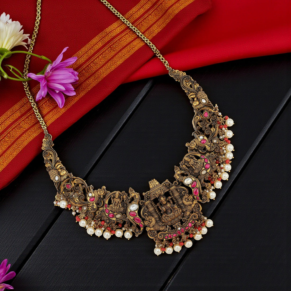 925 Sterling Silver Ancestral Lakshmi Heritage Necklace for Women