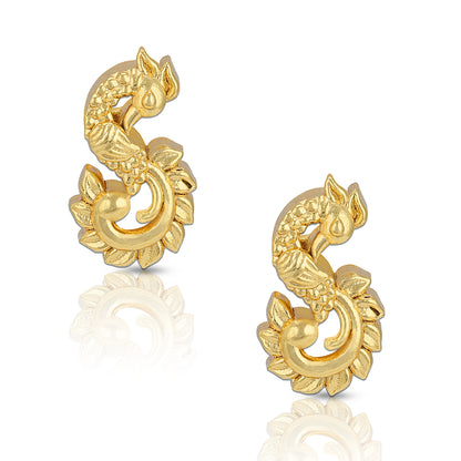 925 Sterling Silver Ancestral Peacock Motif Earring for Women