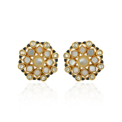 925 Sterling Silver Antique Gold Harmony Earrings for Women