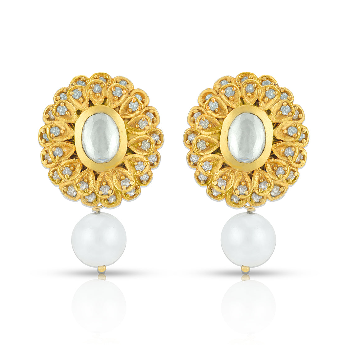 925 Sterling Silver Antique Sunflower Pearl Earrings for Earrings