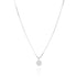 925 Sterling Silver April Month Circle Diamond Birthstone Chain Pendant For Women