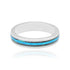 925 Sterling Silver Arctic Mirage Inlay Rhodium Plated Ring for Men