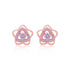 925 Sterling Silver Bloom Flower Triangle Shaped Earring For Women