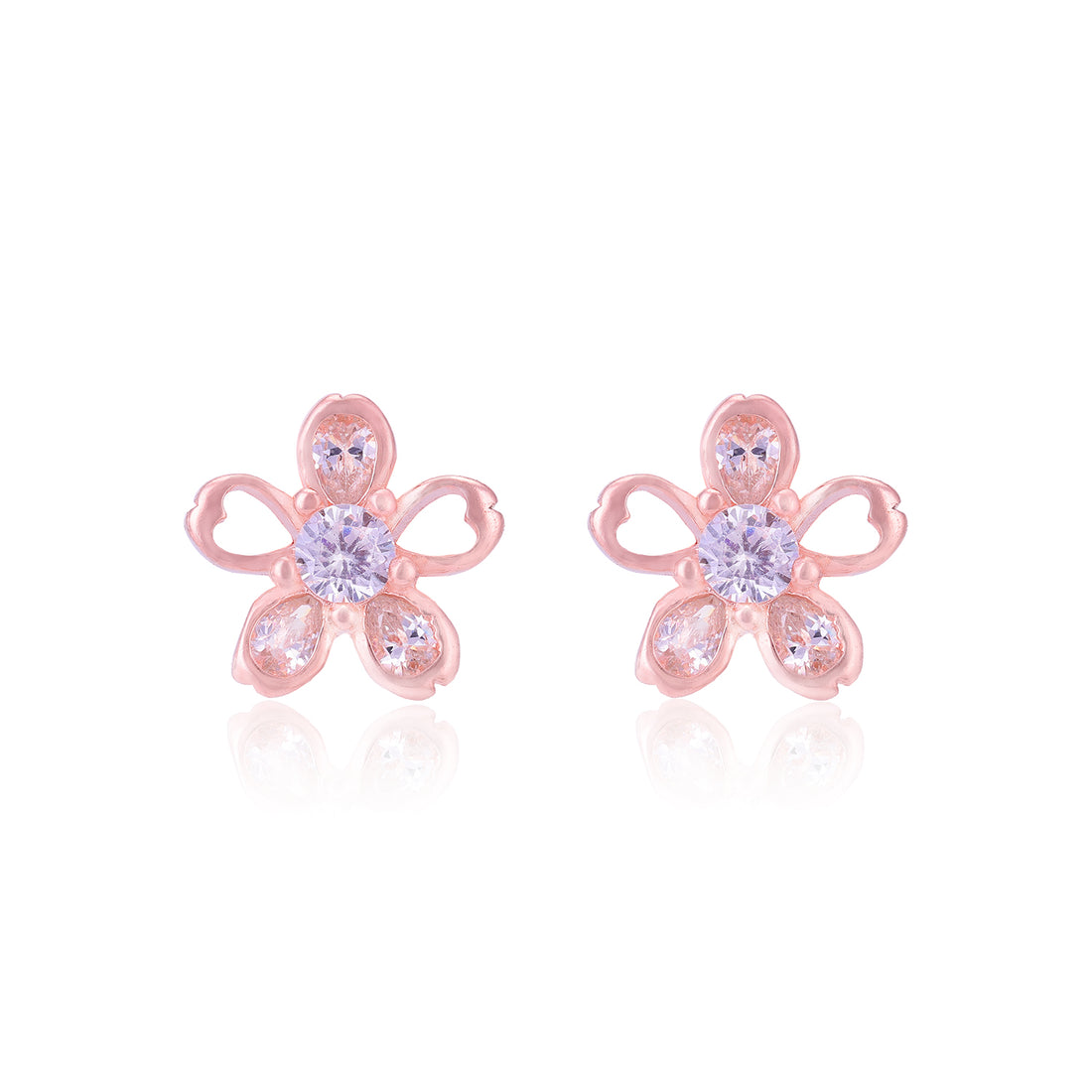 925 Sterling Silver Blooming Flower Earrings for Women