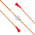 925 Sterling Silver Blooming Light Filigree Square  Rakhi Bracelet For Brother