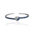 925 Sterling Silver Blue Celestial Knot Rhodium Plated Bracelet for Women