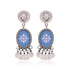 925 Sterling Silver Blue Enamel Stud