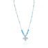 925 Sterling Silver Blue Pearl Flutter Chain Pendant for Women