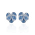 925 Sterling Silver Blue Petal Flower Crystal Stud for Women