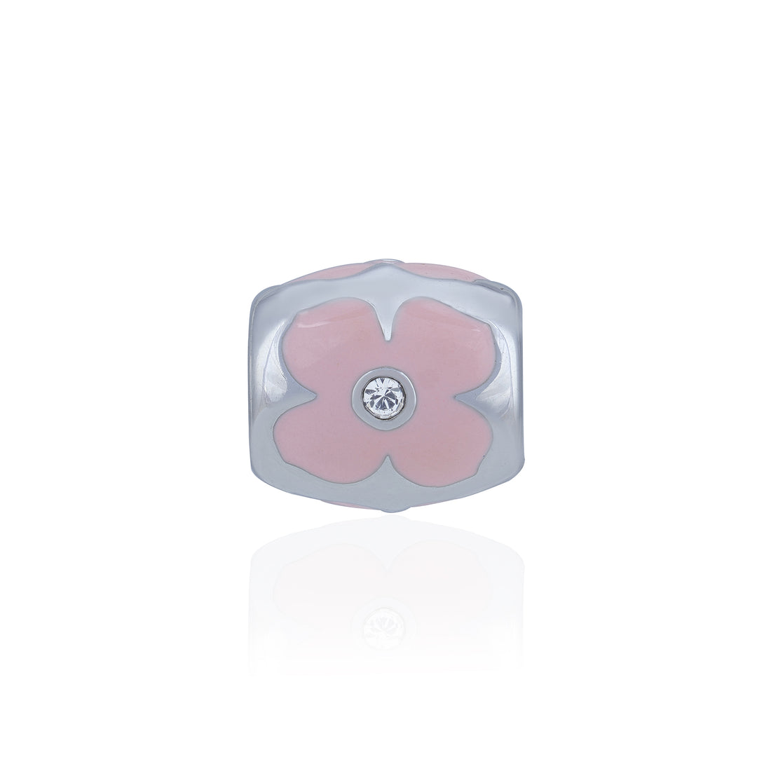 925 Sterling Silver Blush Blossom Quartet Charm Pendant for Women