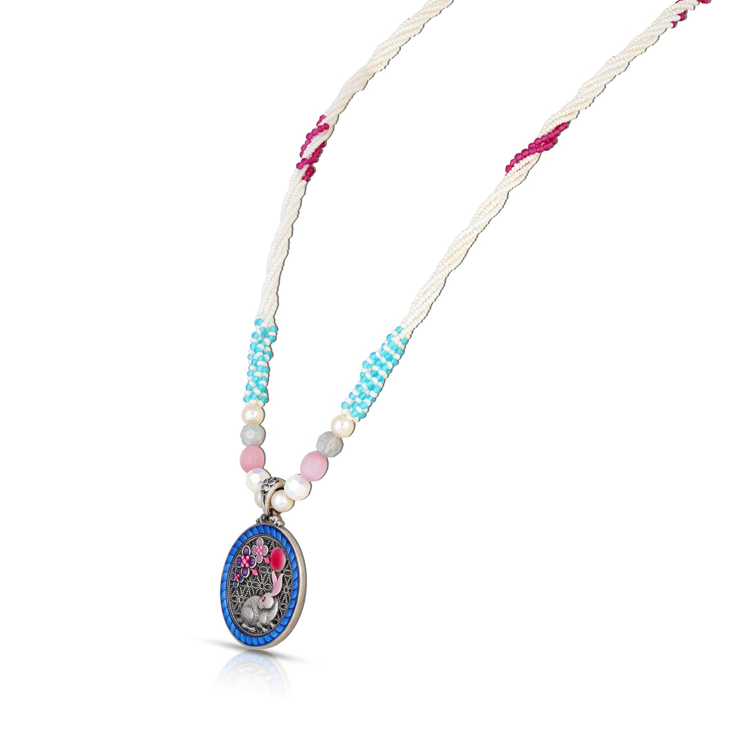 925 Sterling Silver Bunny Sky Radiance Chain Pendant for Women