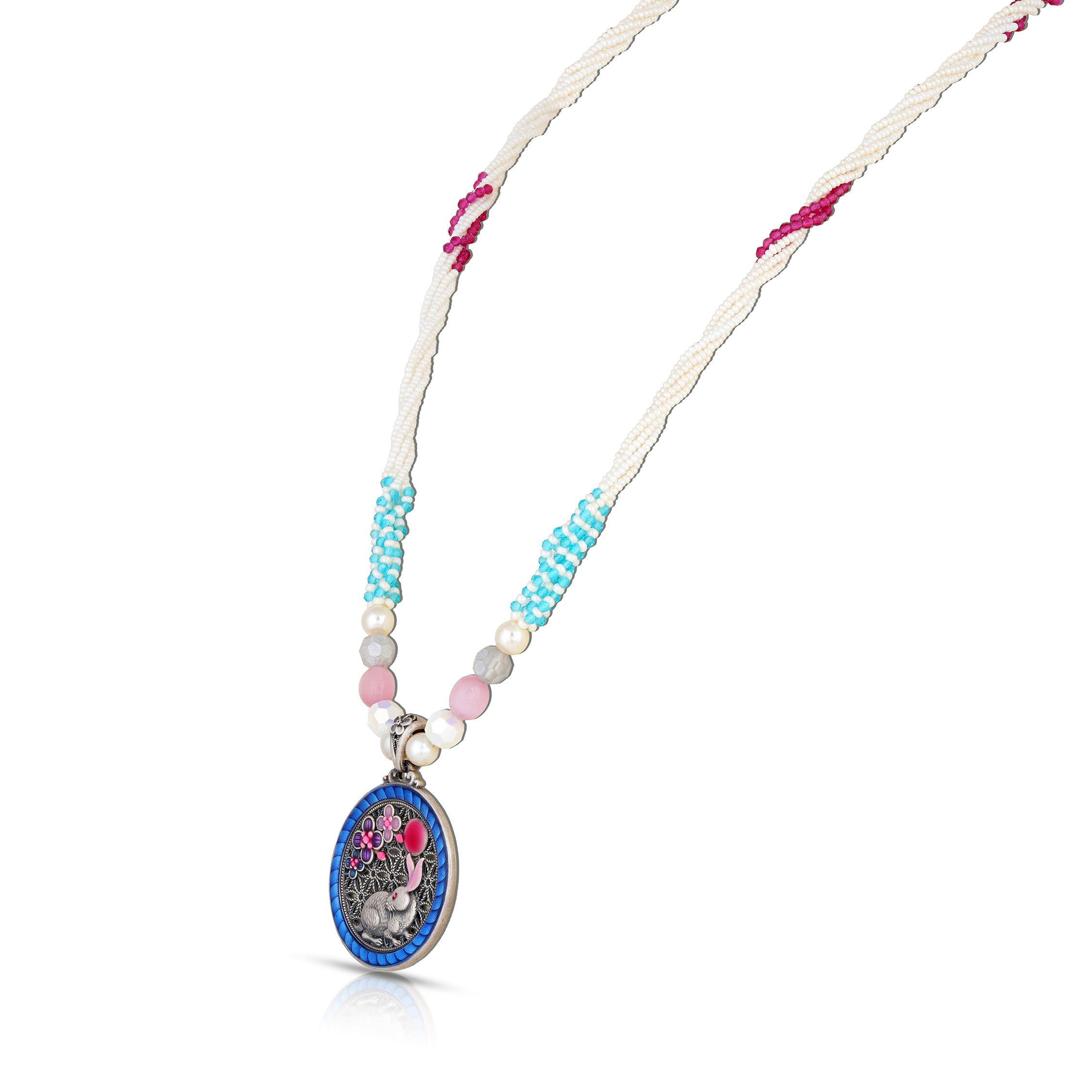 925 Sterling Silver Bunny Sky Radiance Chain Pendant for Women