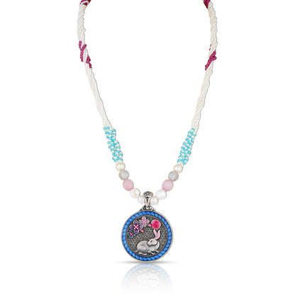 925 Sterling Silver Bunny Sky Radiance Chain Pendant for Women