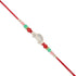 925 Sterling Silver Car Woven Into Beaded Grace Rakhi Bracelet For Brother