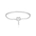 925 Sterling Silver Cascade Heart Drop Rhodium Plated Bracelet