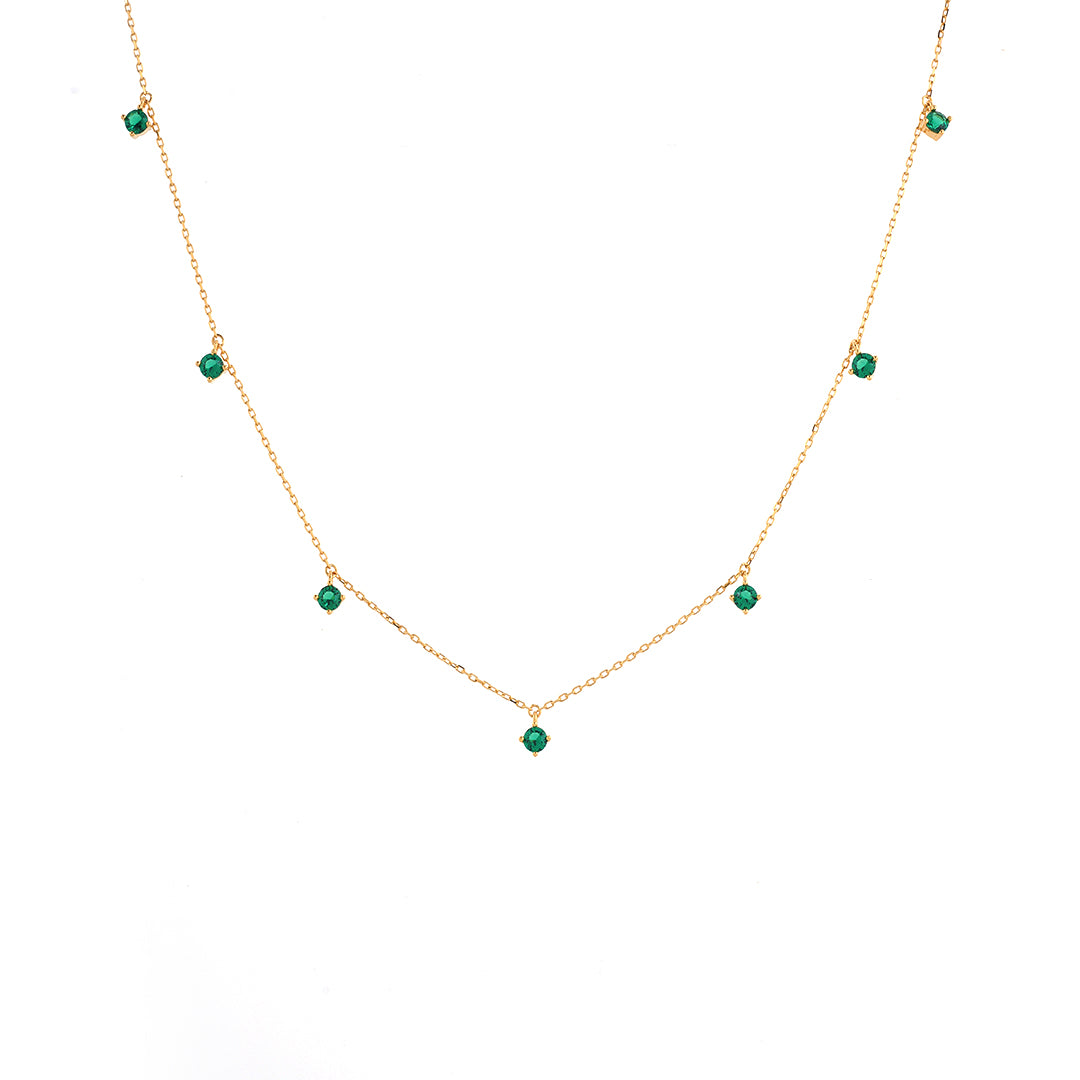925 Sterling Silver Castleton Green Dangler Necklace