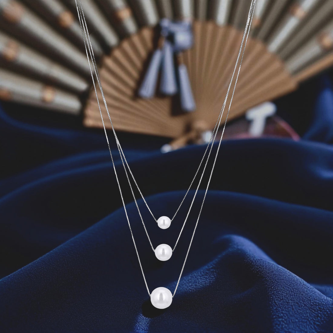 925 Sterling Silver Celestara Trio layered Chain For Women