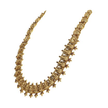 925 Sterling Silver Celestial Lakshmi Peacock Fusion Gold Plated Haram