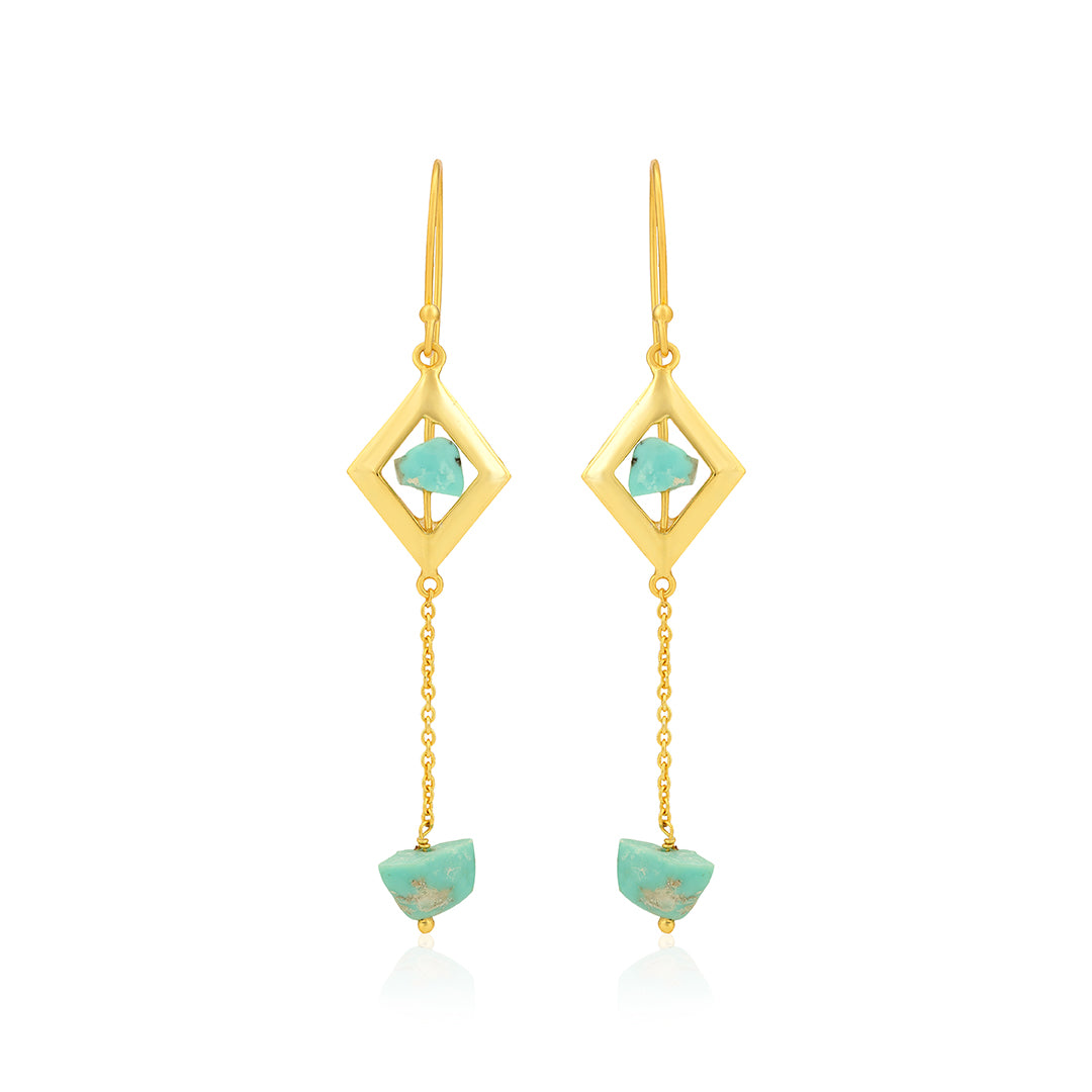 925 Sterling Silver Celestial Turquoise Danglers