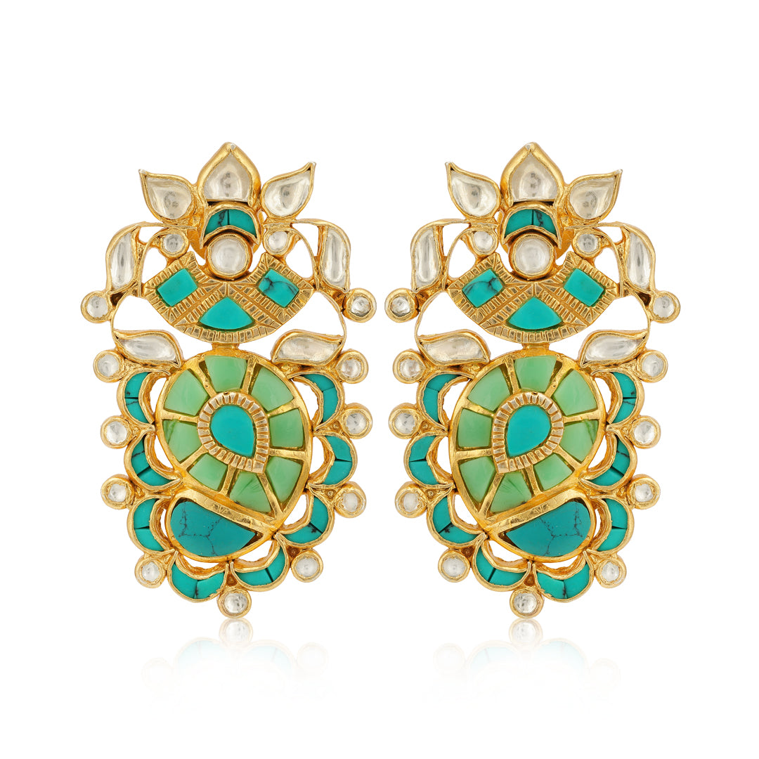 925 Sterling Silver Celestial Turquoise Earring