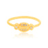 925 Sterling Silver Central Eye Motif Gold Plated Ring for Women