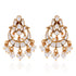 925 Sterling Silver Chandelier White Polki Earring