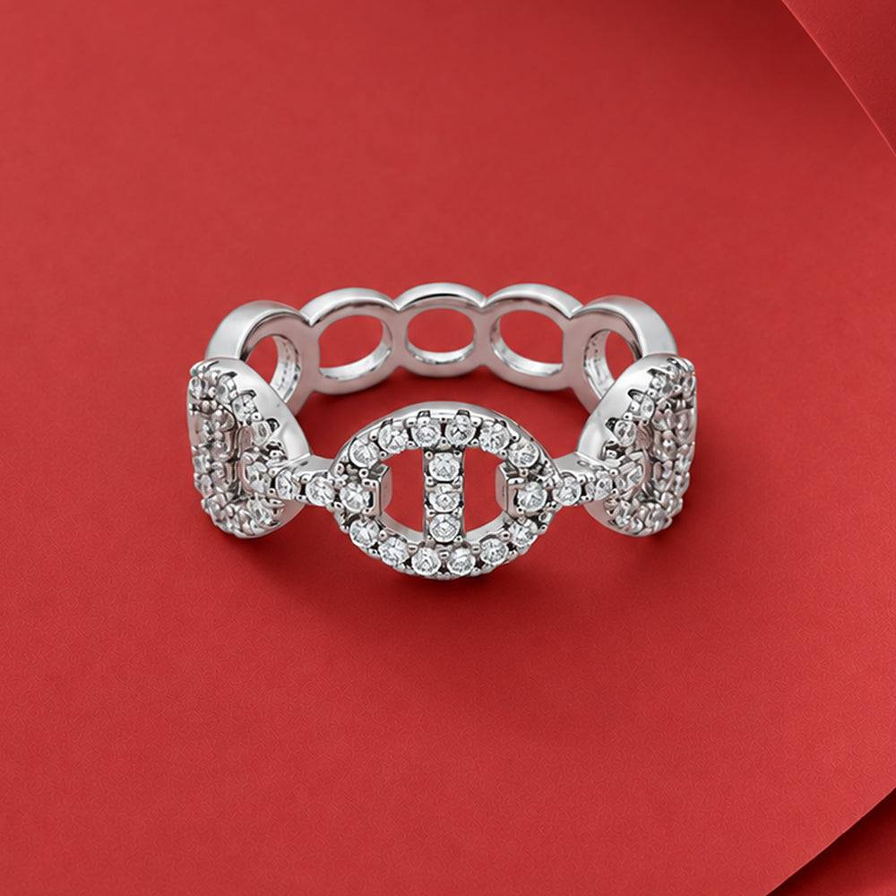 925 Sterling Silver Charming Silver Ring