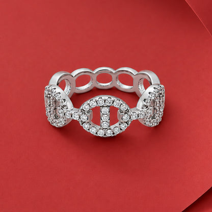 925 Sterling Silver Charming Silver Ring