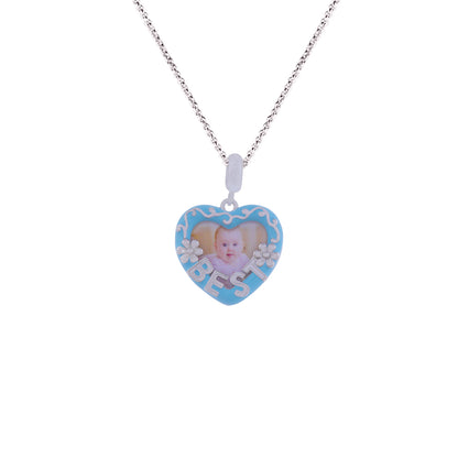 925 Sterling Silver Cherished Baby Rhodium Plated Pendant For Kids