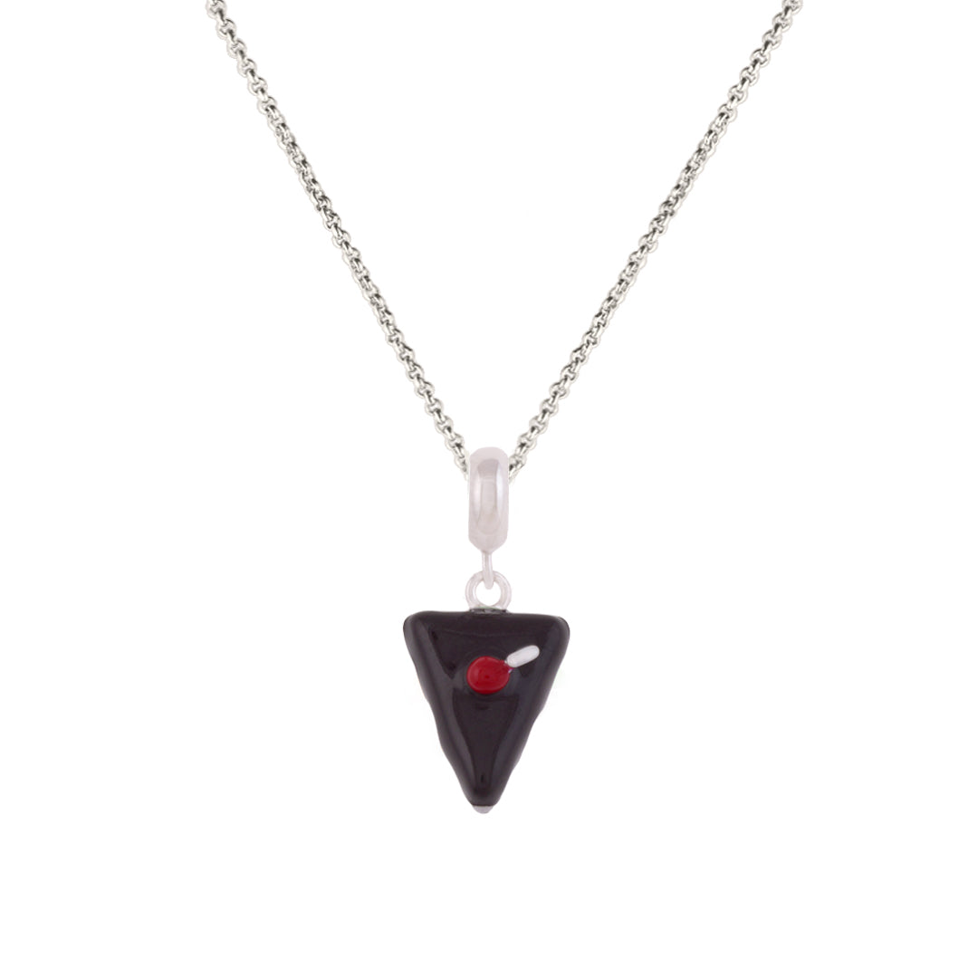 925 Sterling Silver Choco Truffle Cake Rhodium Plated Pendant For Kids