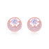 925 Sterling Silver Circle Centre Solitaire Stone Tiny Stones  Encircling Earrings For Women