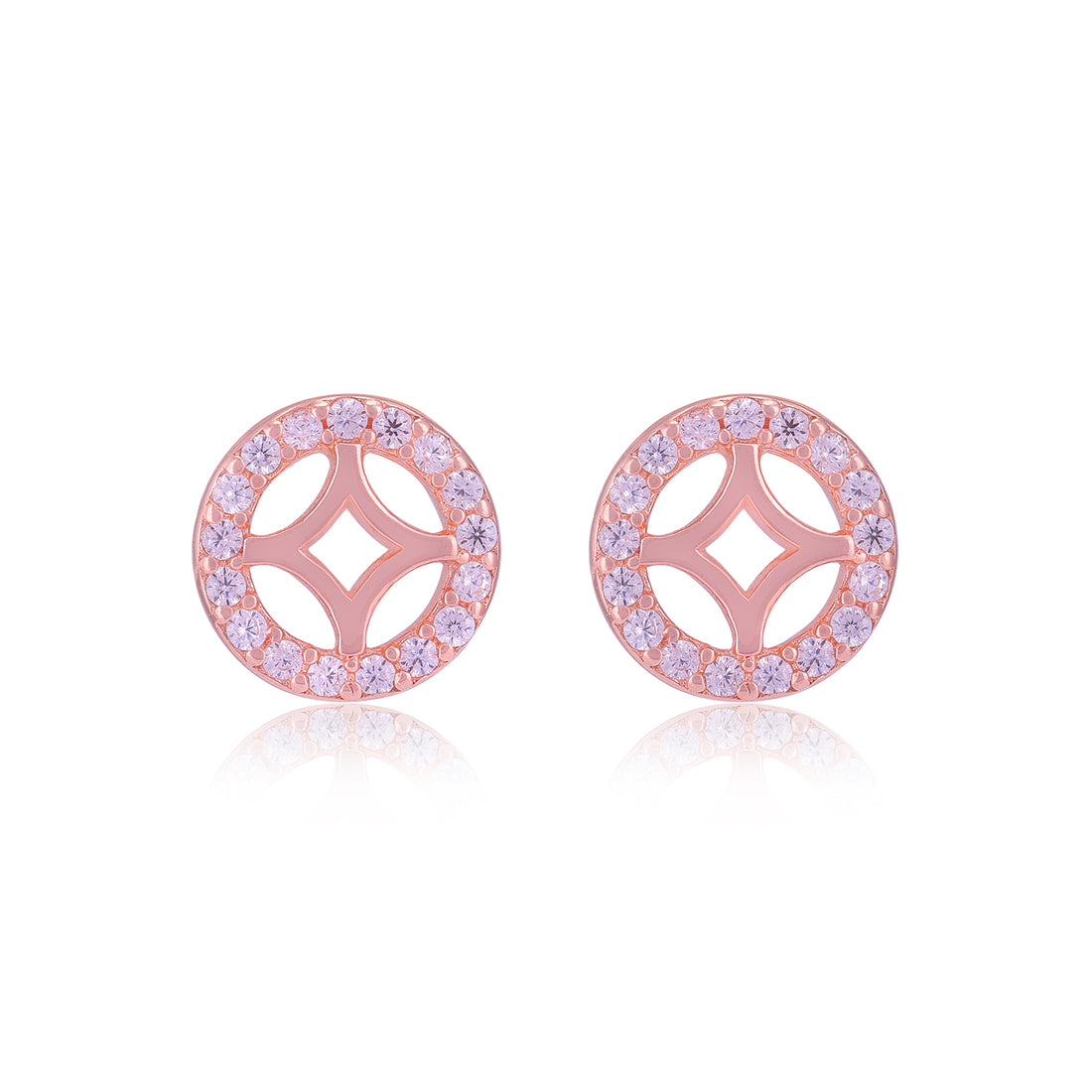 925 Sterling Silver Circle Centred Starscape Earrings For Women