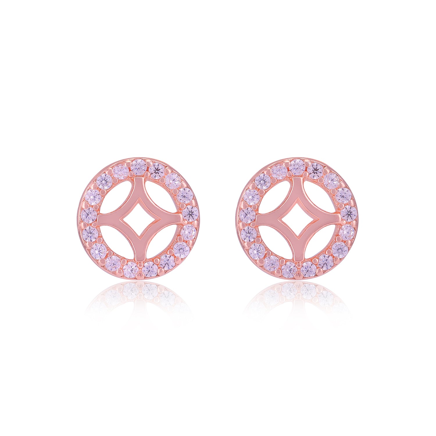 925 Sterling Silver Circle Centred Starscape Earrings For Women